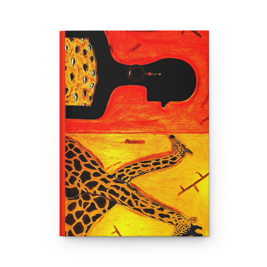 Scarlet Red Giraffe Hardcover Journal