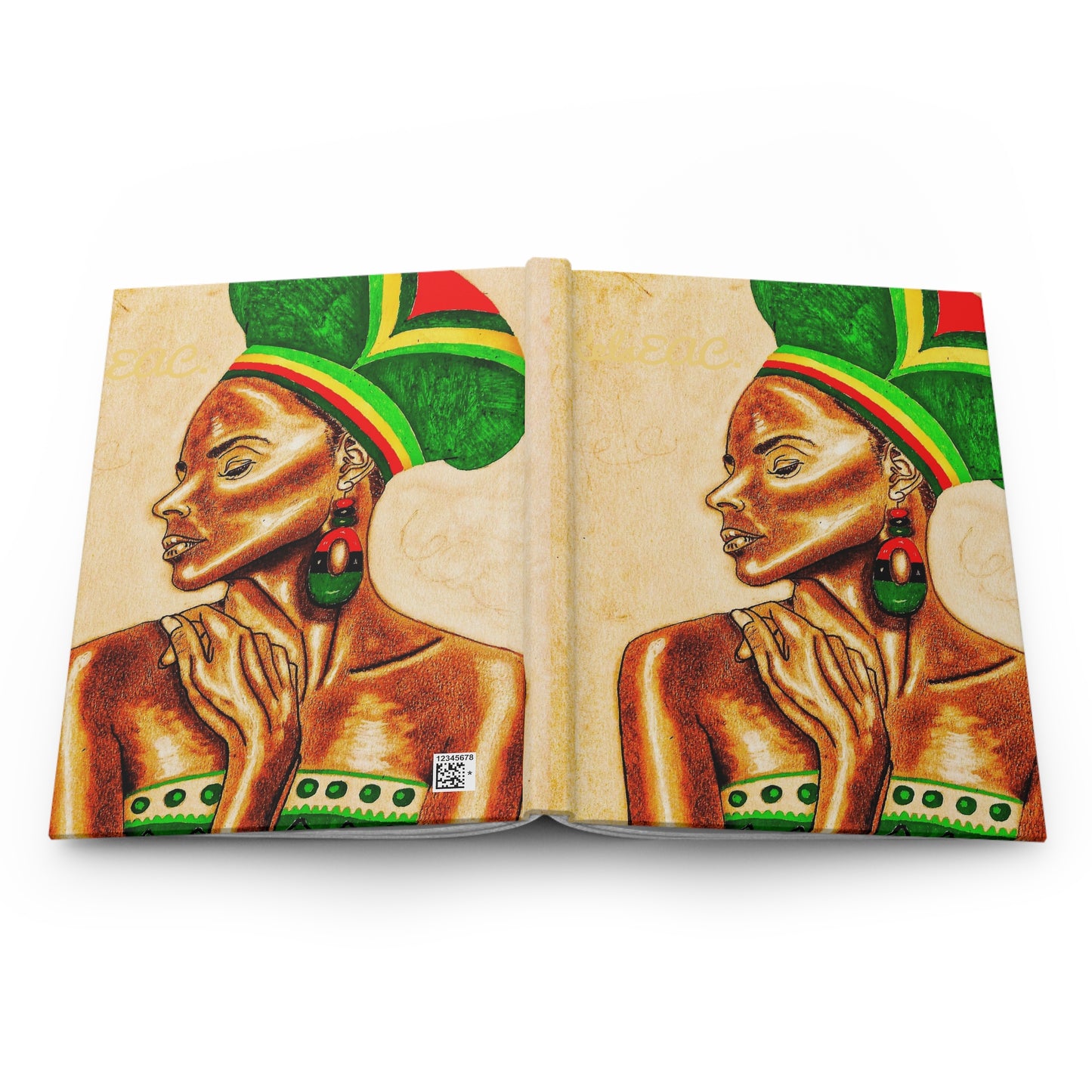 Elegant Green Red Hardcover Journal