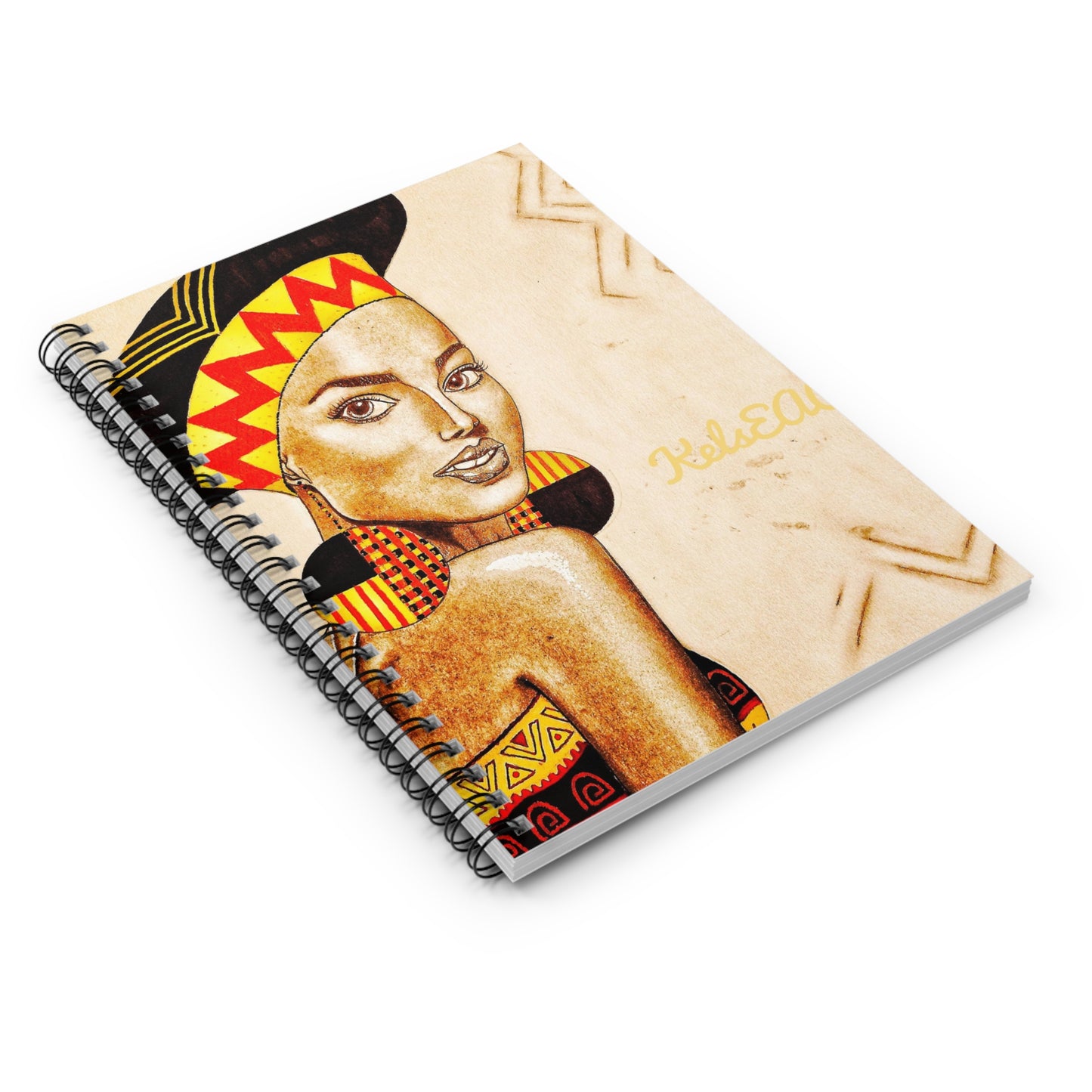 Stylish Portica Yellow Spiral Notebook - Ruled Line