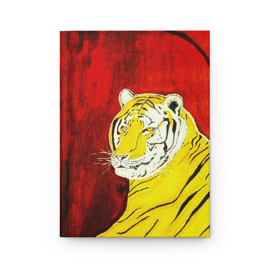 Maroon Brown Tiger Hardcover Journal