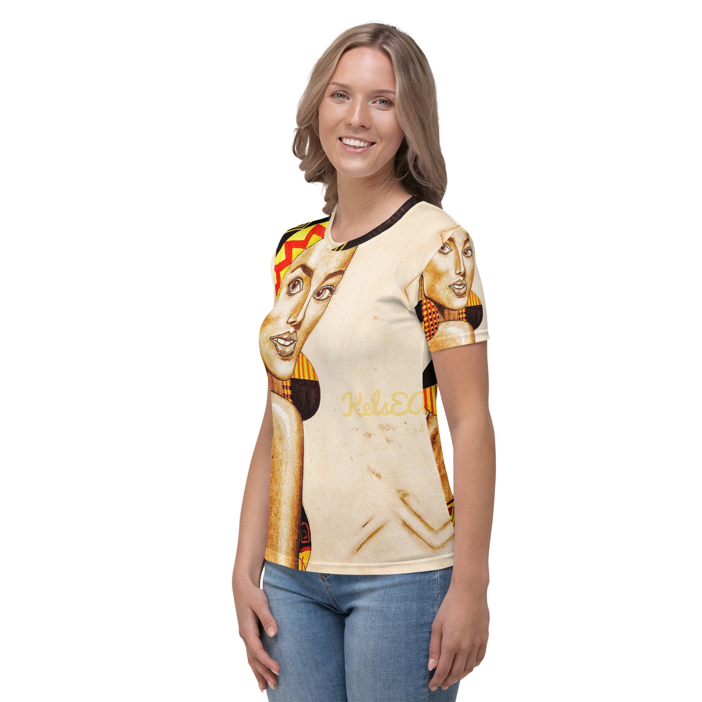 Women's Stylish Portica Yellow Jersey T-Shirt