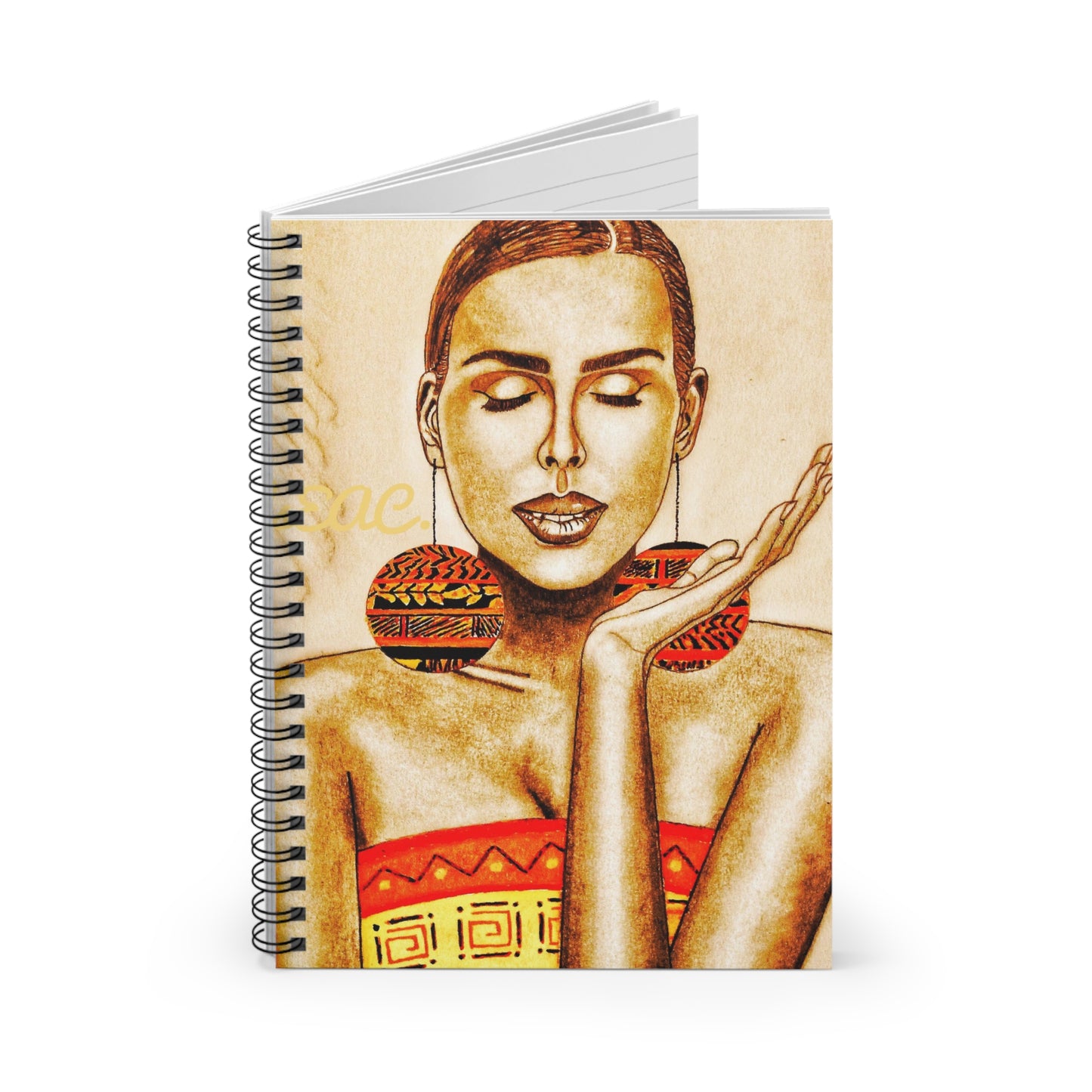 Stylish Rust Red Spiral Notebook - Ruled Line