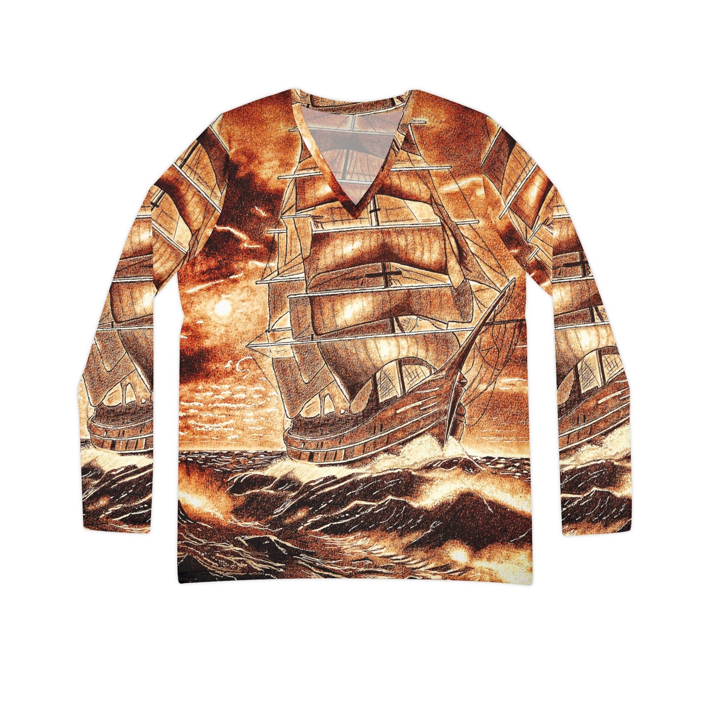 Women's Perilous Journey Long Sleeve V-neck Shirt