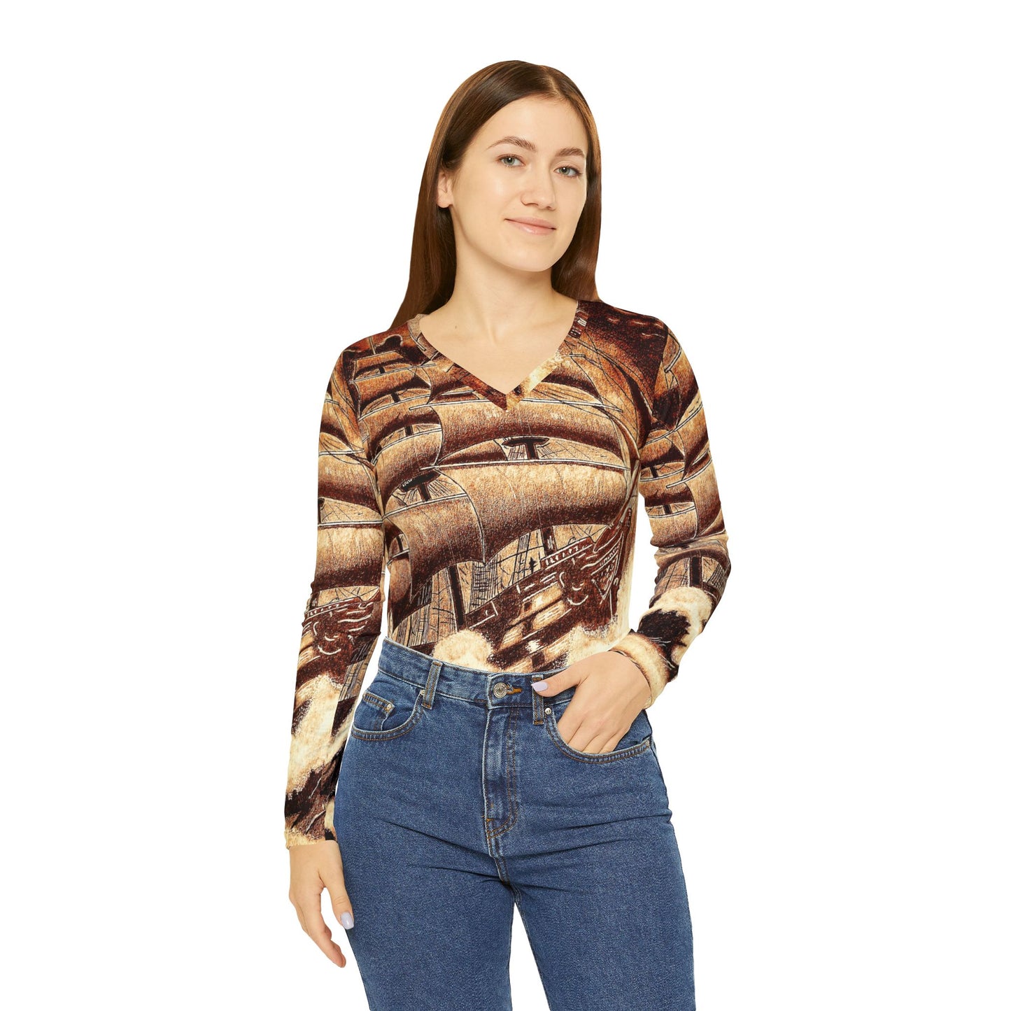 Women's Gale Force Long Sleeve V-neck Shirt