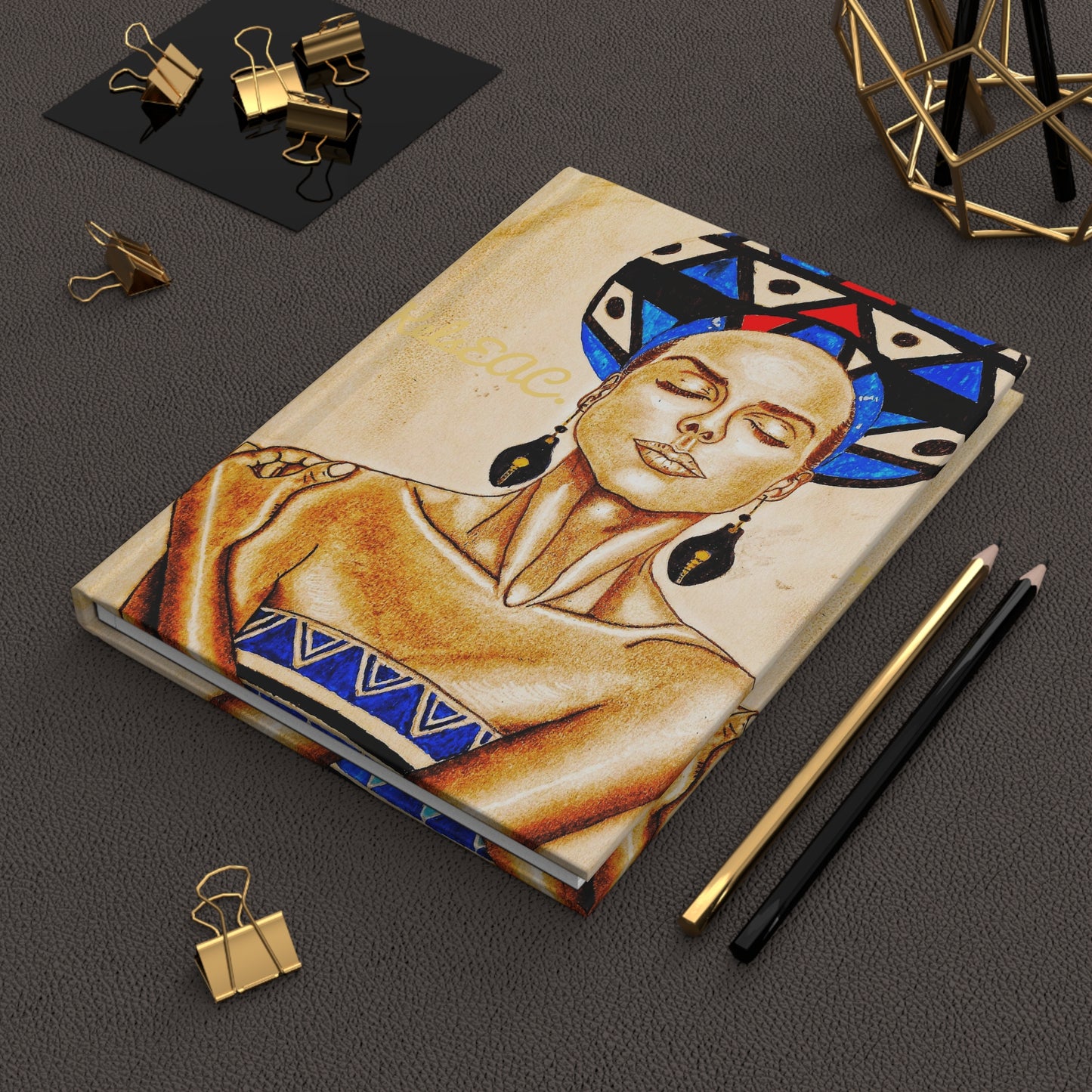 Drover Yellow Blue Hardcover Journal