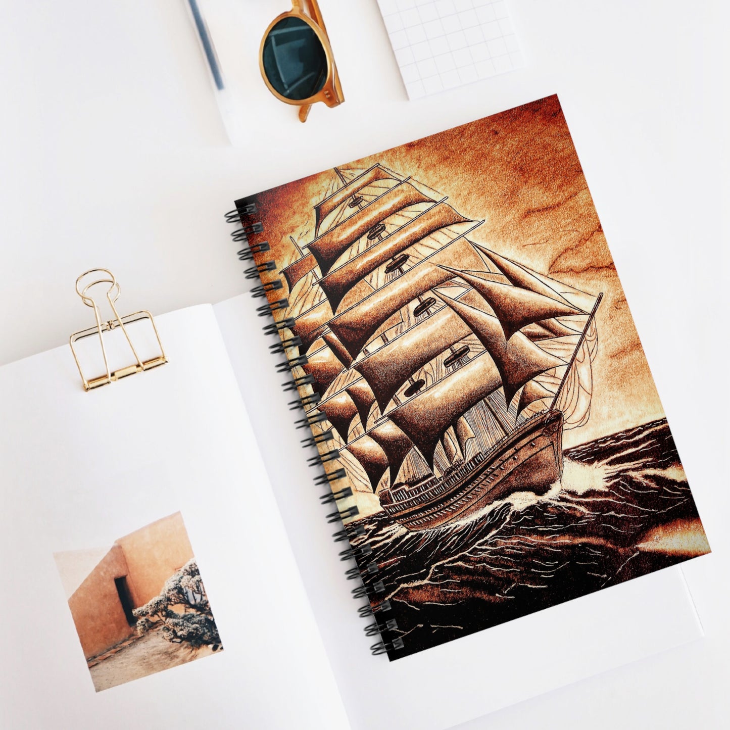 Tempestuous Seas Spiral Notebook - Ruled Line