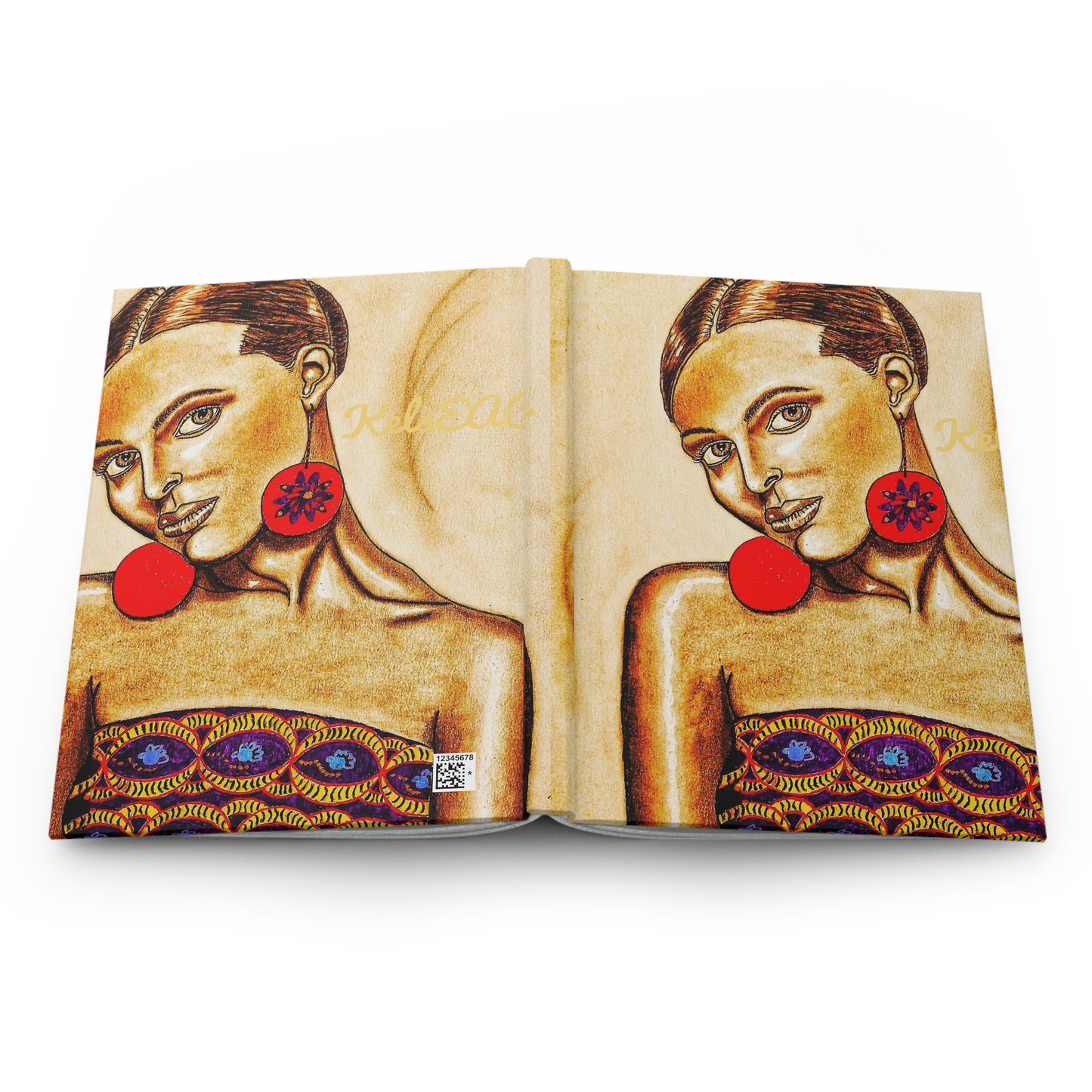 Elegant Brown Red Hardcover Journal