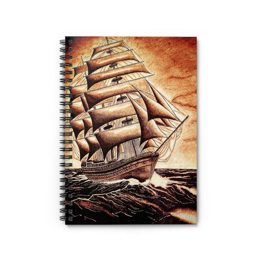 Tempestuous Seas Spiral Notebook - Ruled Line