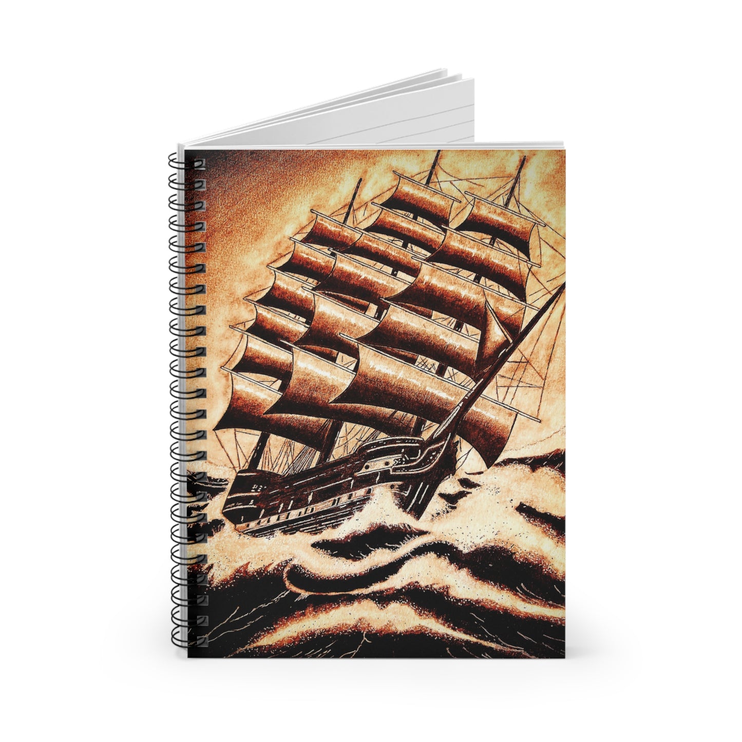 Nautical Fury Spiral Notebook - Ruled Line