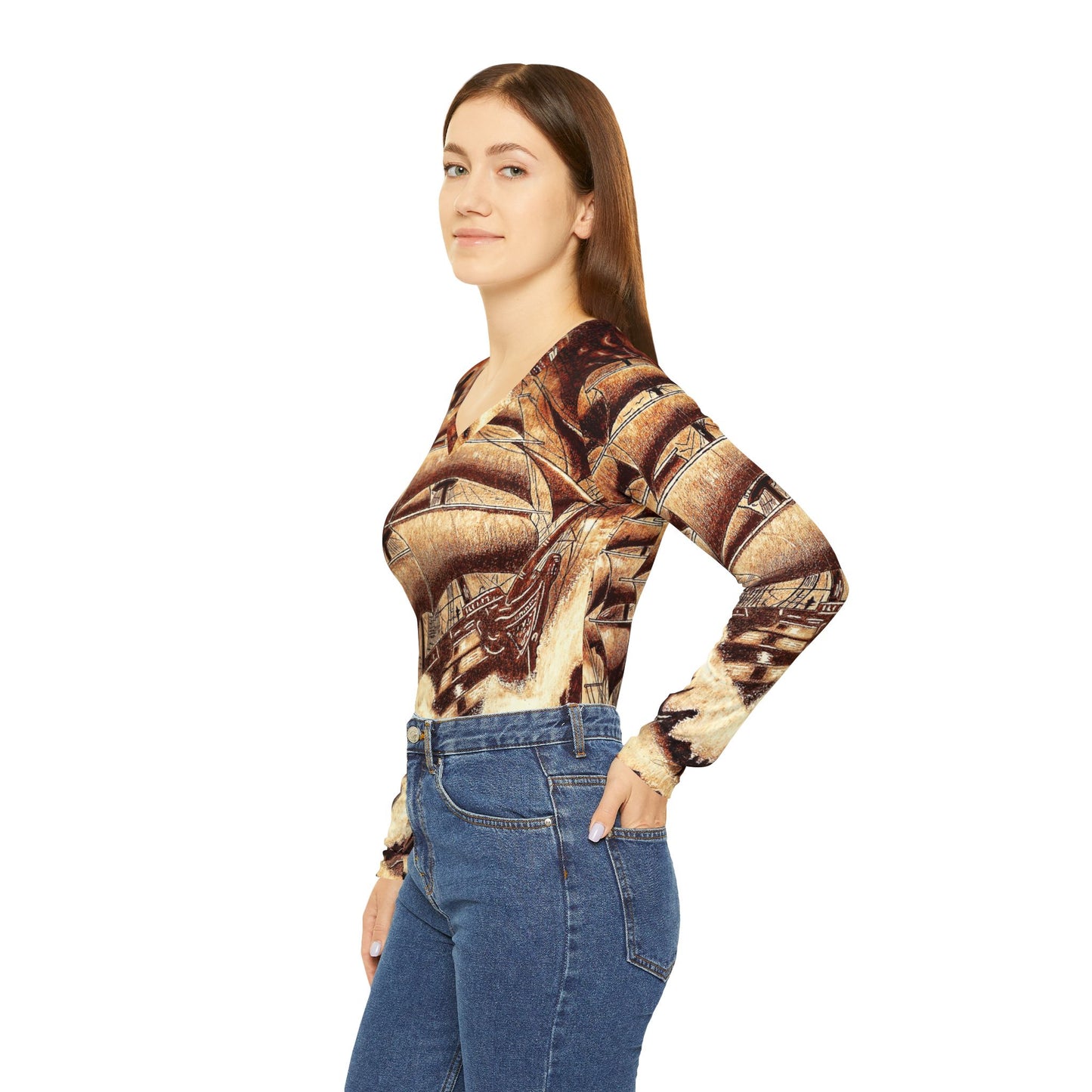 Women's Gale Force Long Sleeve V-neck Shirt