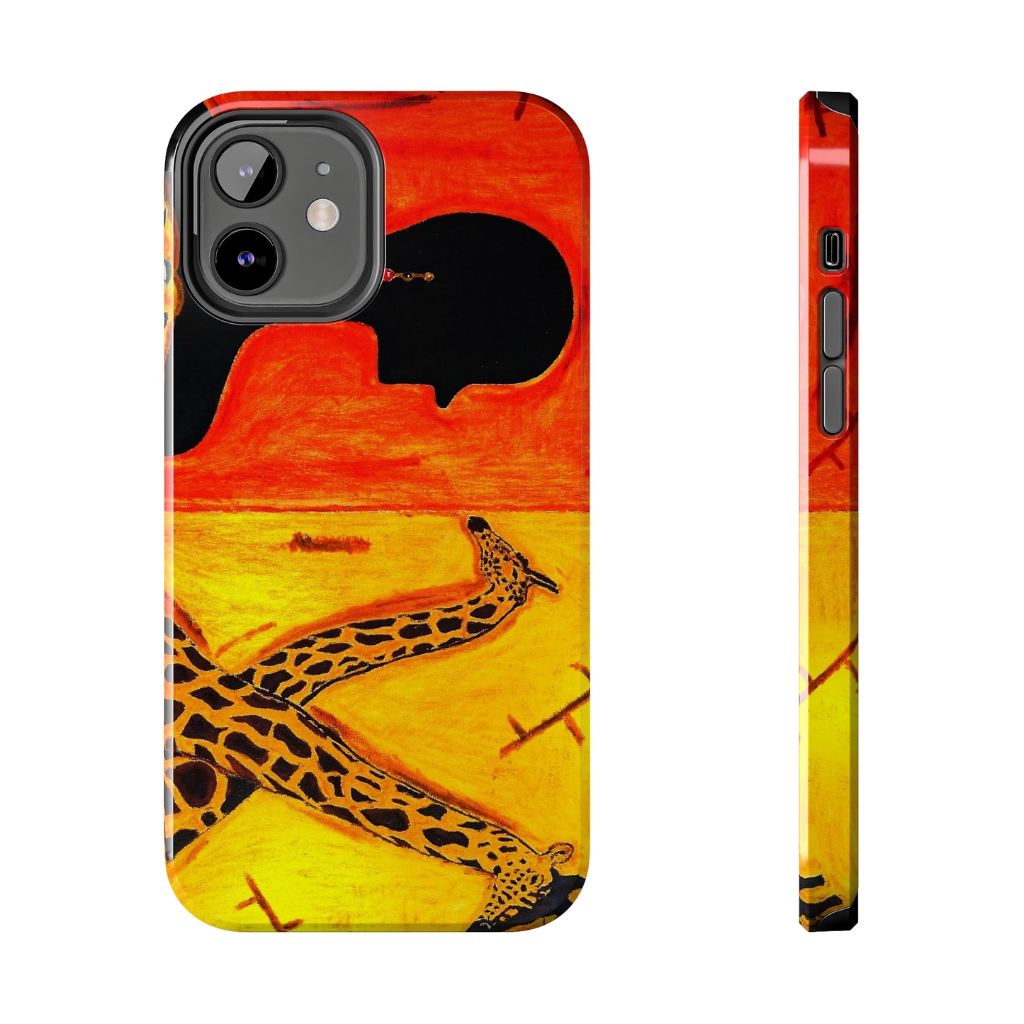 Scarlet Red Giraffe Phone Case