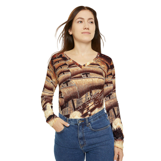 Women's Gale Force Long Sleeve V-neck Shirt