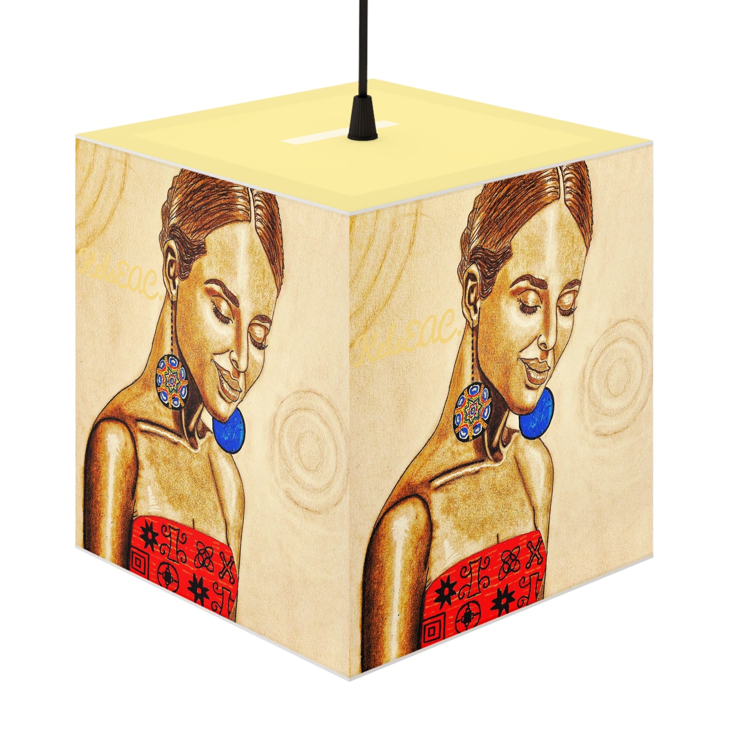 Elegant Drover Yellow Light Cube Lamp