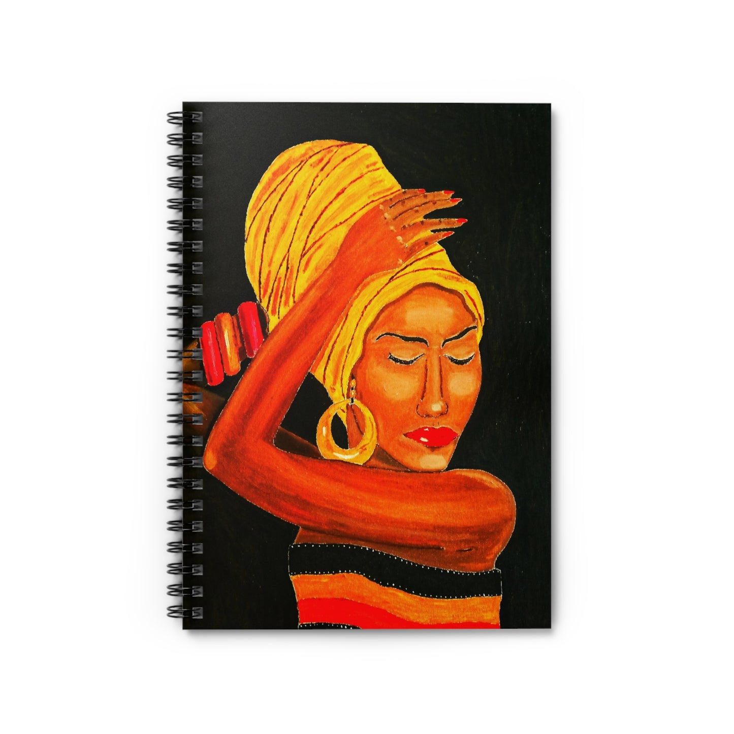 Stylish Yellow Red Spiral Notebook - Ruled Line
