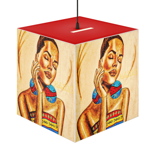 Elegant Red Blue Light Cube Lamp