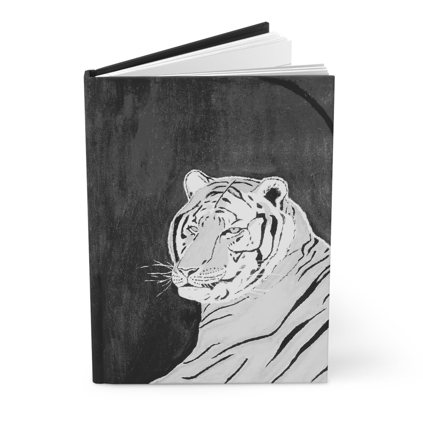 Charcoal Grey Tiger Hardcover Journal