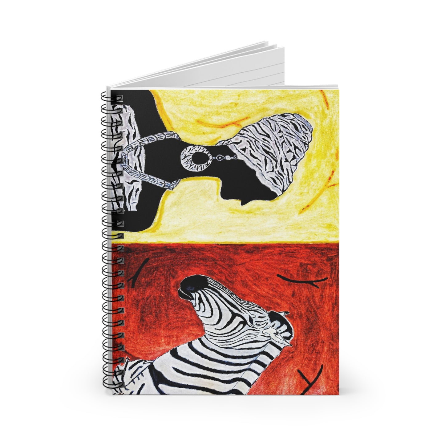 Turbo Yellow Zebra Spiral Notebook - Ruled Line