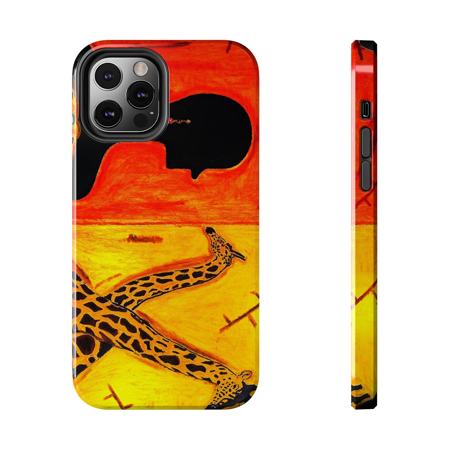 Scarlet Red Giraffe Phone Case
