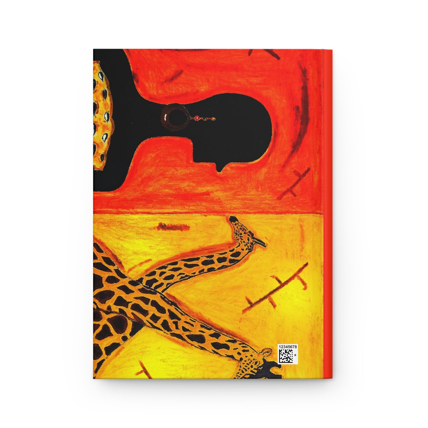 Scarlet Red Giraffe Hardcover Journal