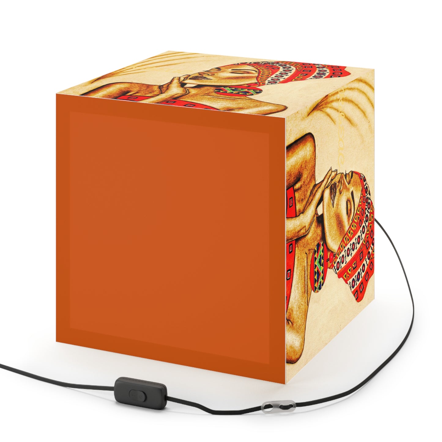Fancy Orange Light Cube Lamp