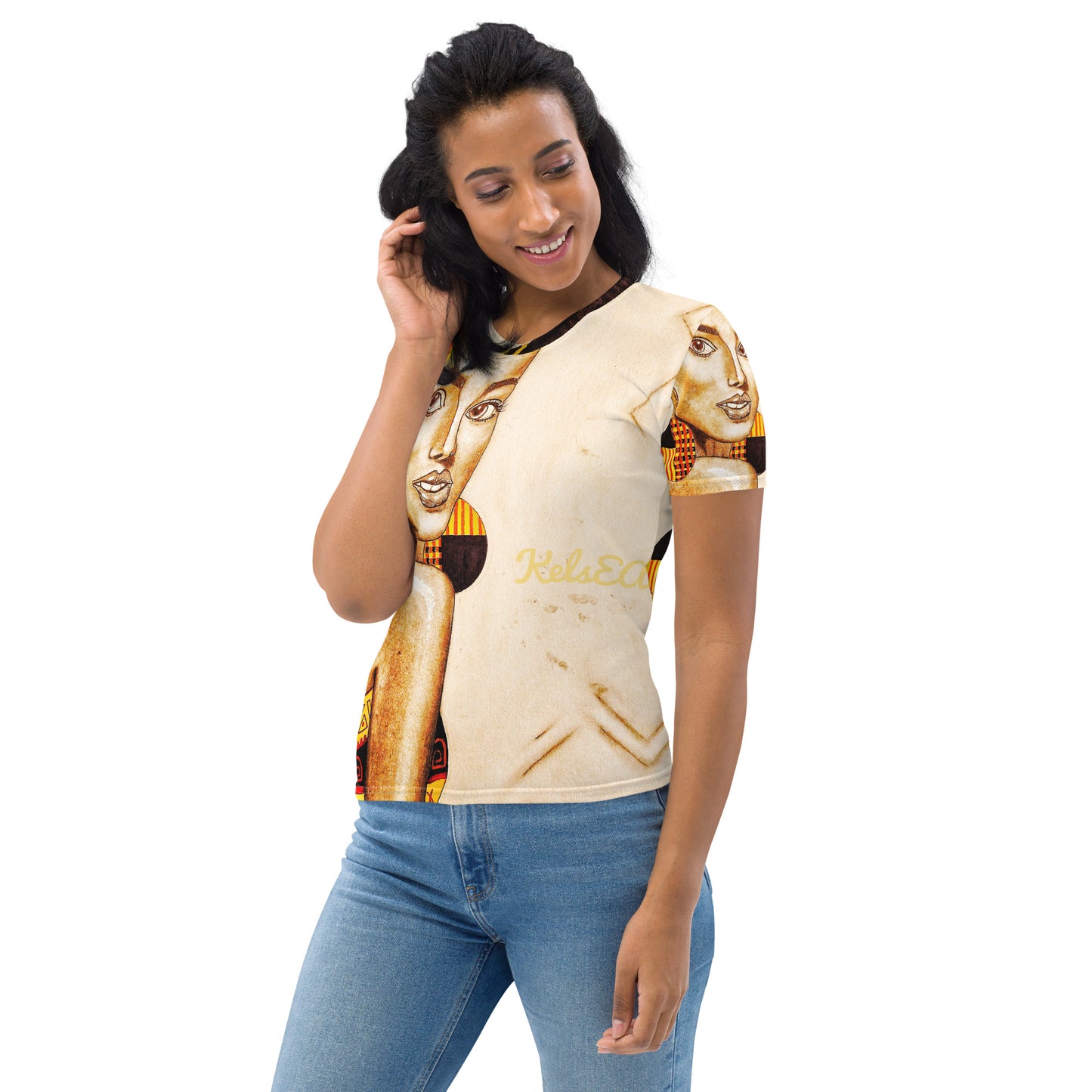 Women's Stylish Portica Yellow Jersey T-Shirt