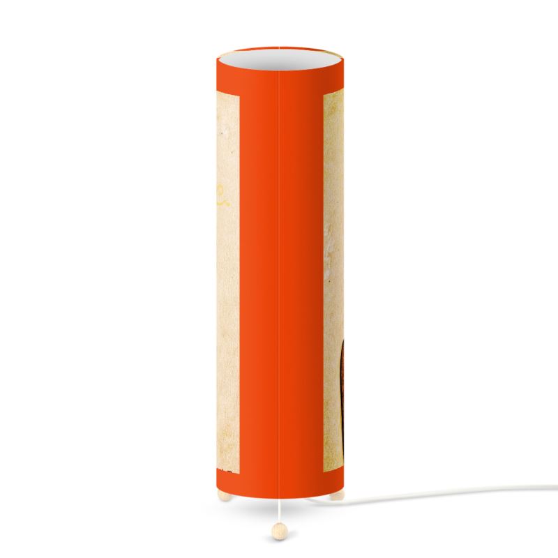Elegant Orange Red Standing Lamp